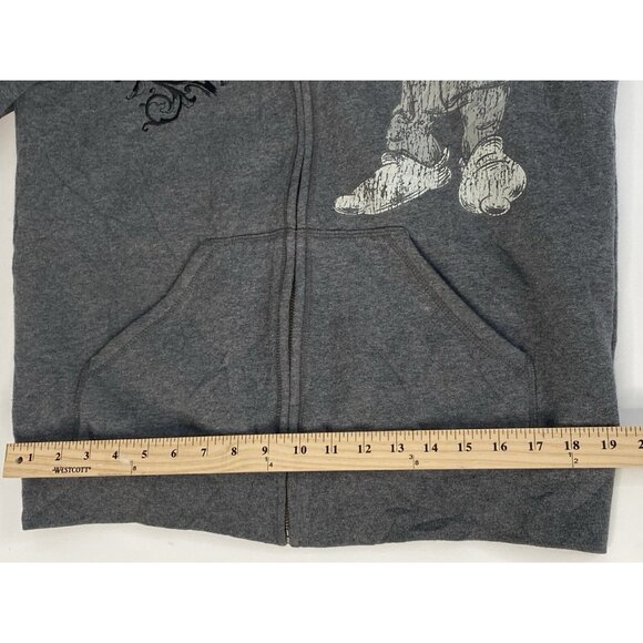 Disneyland Resort Grumpy Jacket Mens M Gray Sherpa Lined Full Zip Sweatshirt - Picture 13 of 16